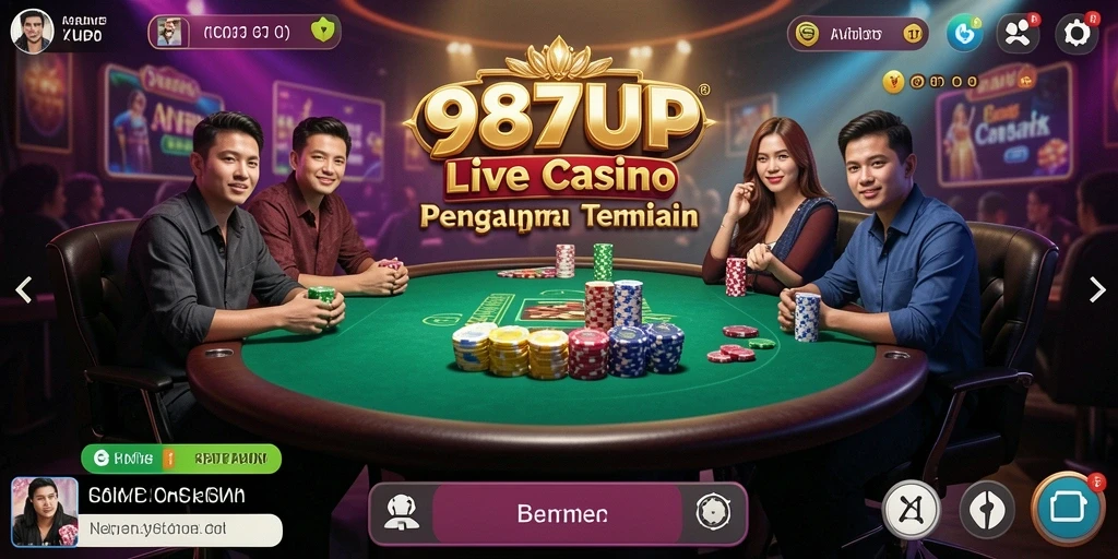 Tampilan gameplay Live Casino yang mengasyikkan di 987UP.
