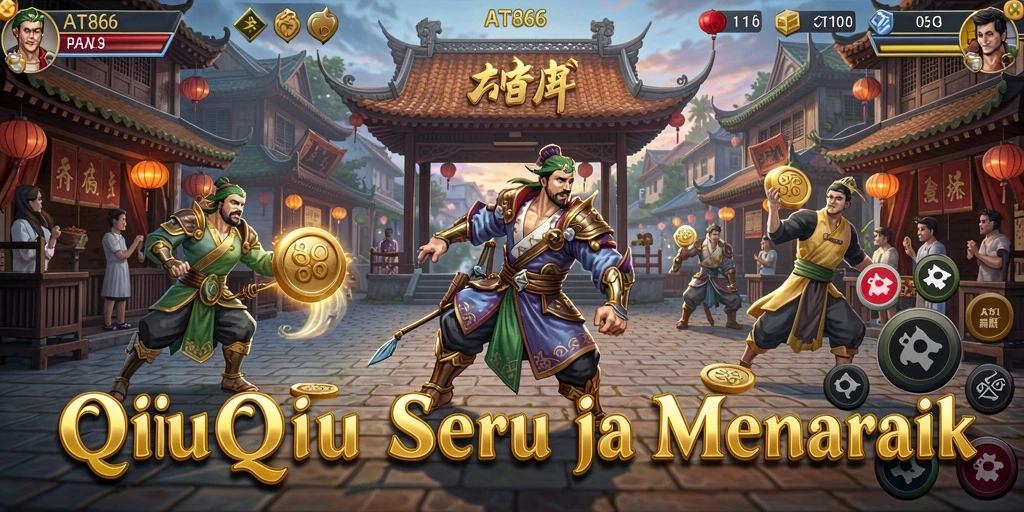 Tampilan menarik dari gameplay QiuQiu di AT866.