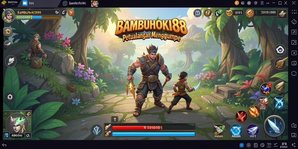 Tampilan gameplay menakjubkan dari BAMBUHOKI88 dengan aksi ARPG yang intens.