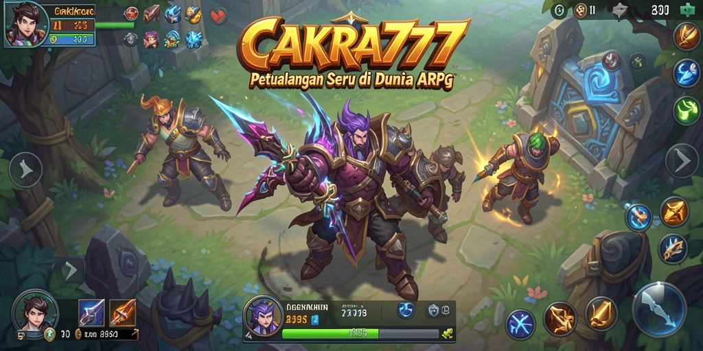 Screenshot dari gameplay CAKRA777 yang menunjukkan aksi pertarungan epik.