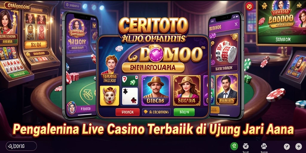 Screenshot CERITOTO menampilkan gameplay Live Casino yang mendebarkan.