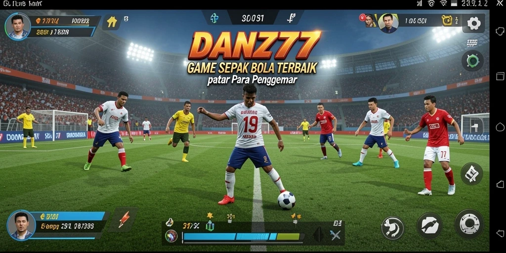 Tampilan gameplay mendebarkan dalam game sepak bola DAN777.