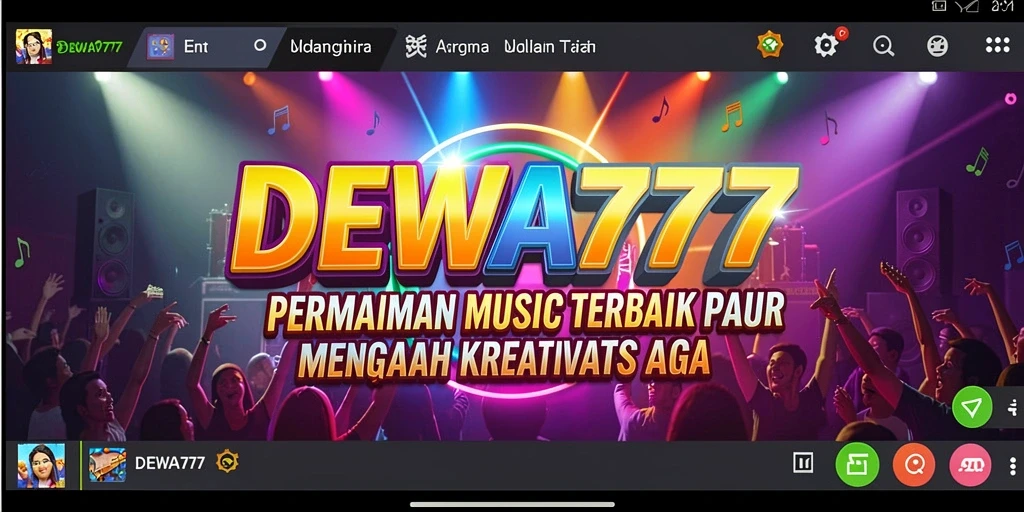 Gameplay seru dalam DEWA777 dengan berbagai lagu musik.