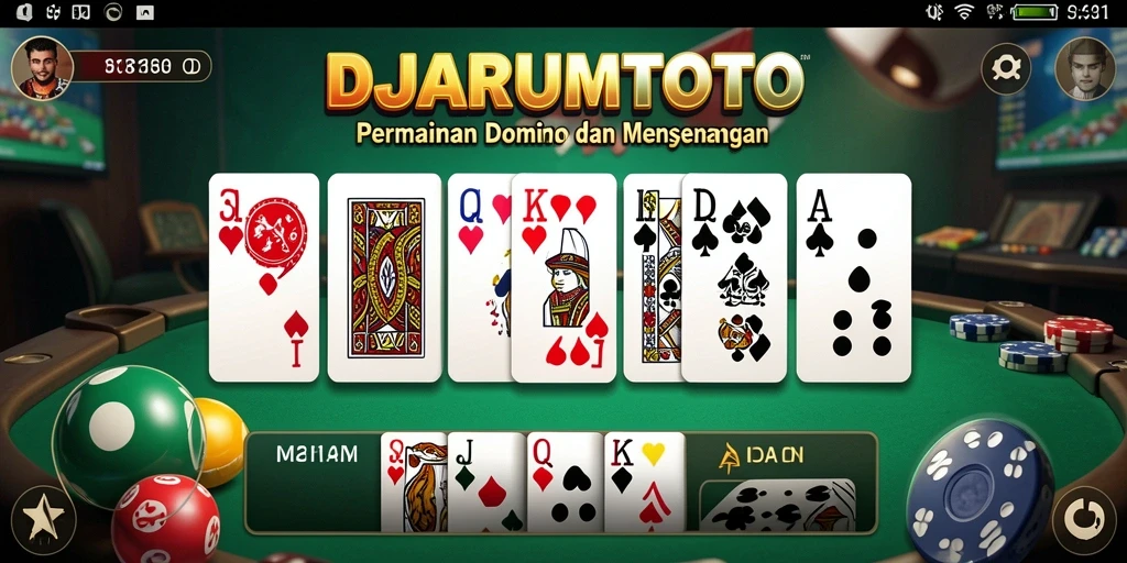 Screenshot menampilkan aksi seru permainan Domino di DJARUMTOTO.