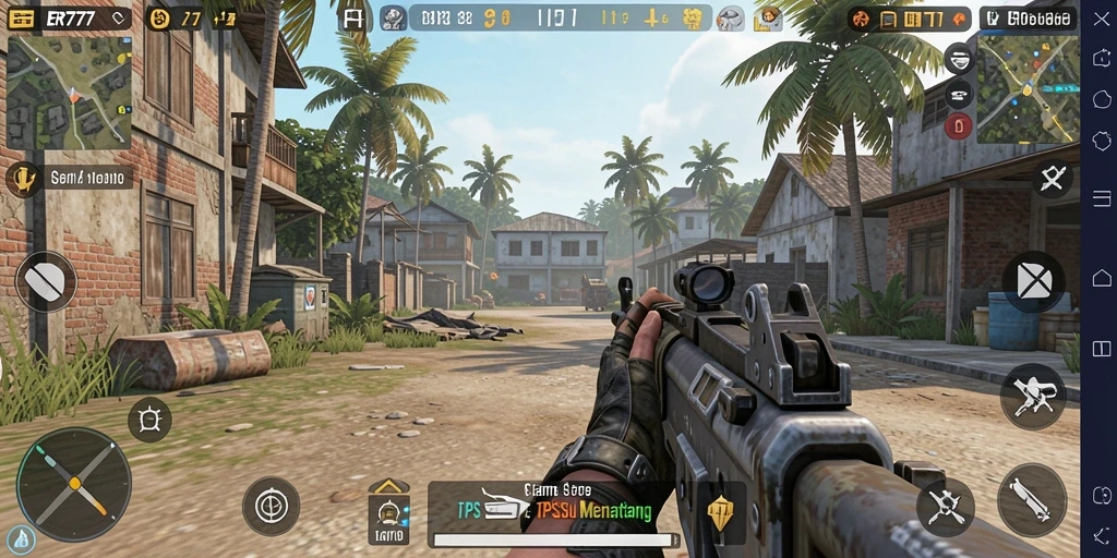 Tampilan gameplay seru dan aksi mendebarkan di ER777.