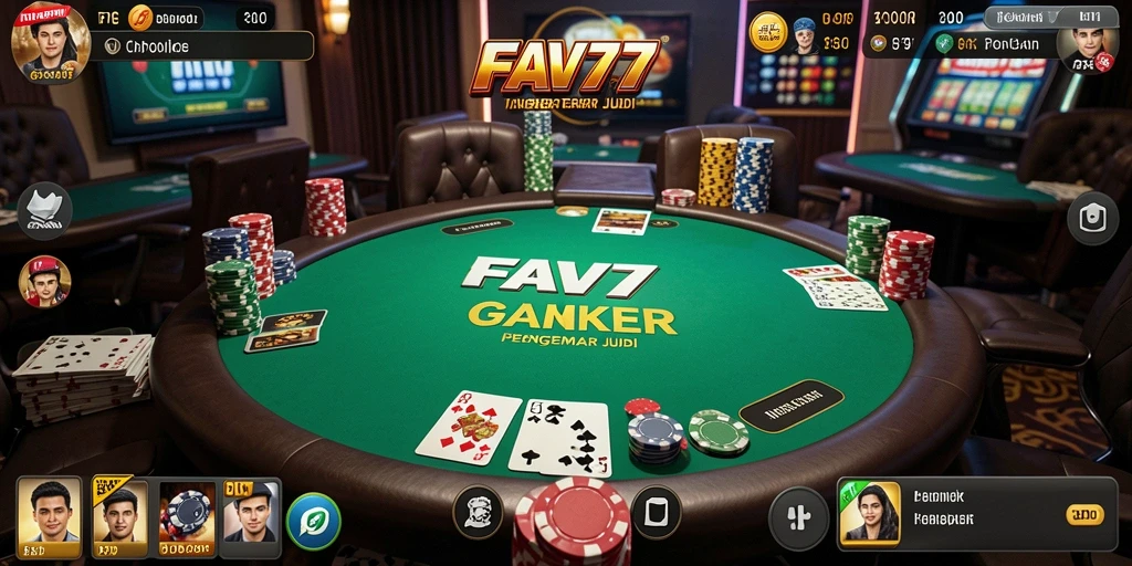 Tampilan gameplay FAV77 yang menarik dan penuh aksi poker.