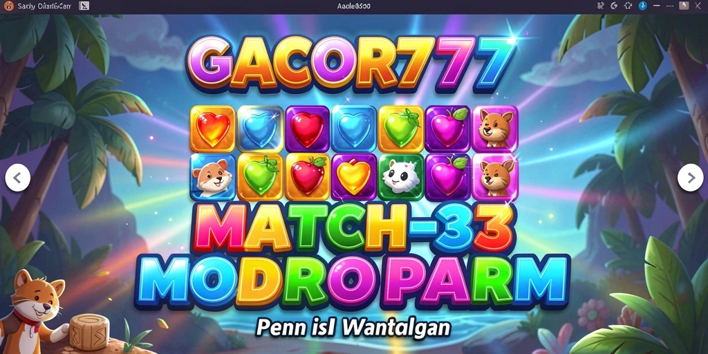 Tangkapan layar <strong>GACOR777</strong> menunjukkan gameplay Match-3 yang menarik.