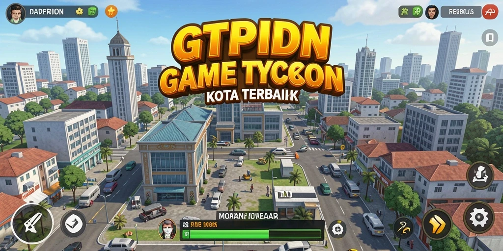 Gameplay GTPIDN yang seru dan menantang dalam membangun kota.