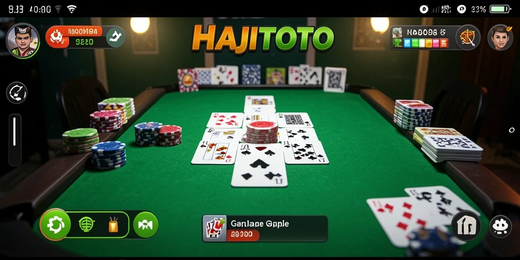 Screenshot gameplay <strong>HAJITOTO</strong> yang menampilkan keseruan permainan Gaple.