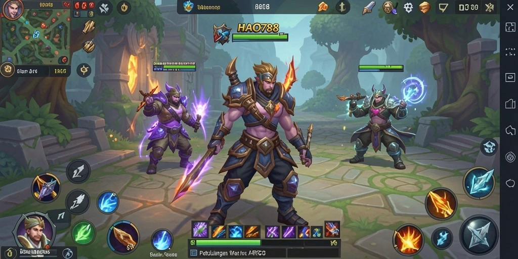 Tangkapan layar menampilkan aksi seru dalam gameplay ARPG HAO788.