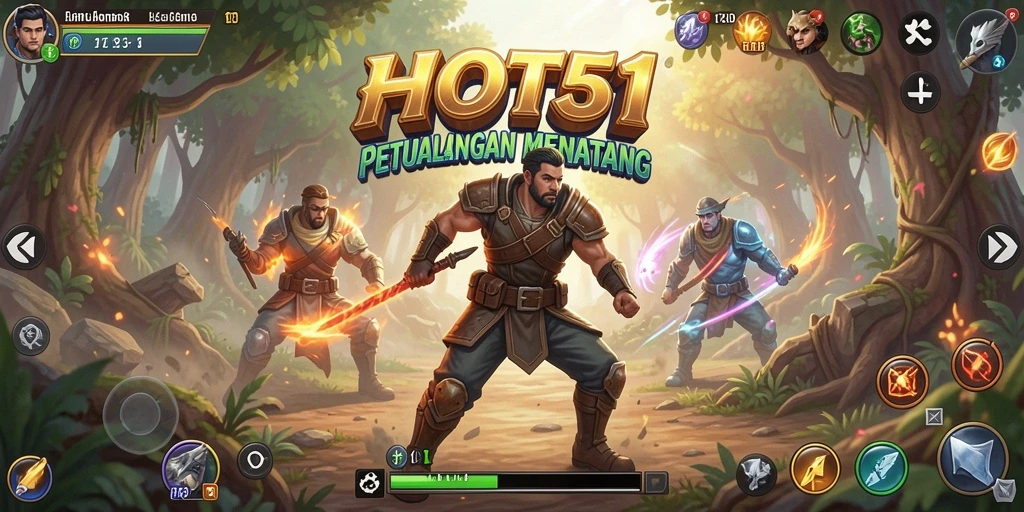 Screenshot HOT51 menampilkan aksi seru dalam dunia petualangan.