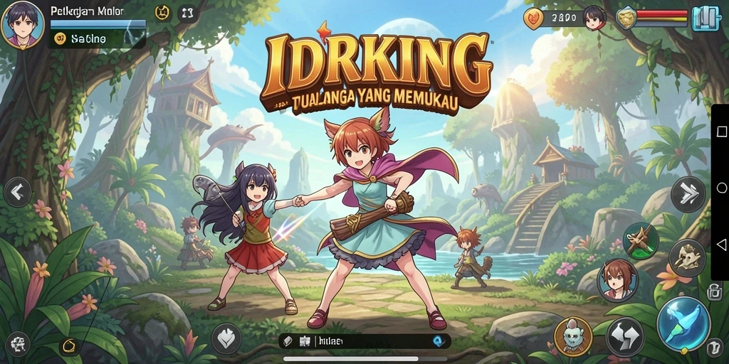Tampilan gameplay <strong>IDRKING</strong> yang penuh warna dan aksi seru.