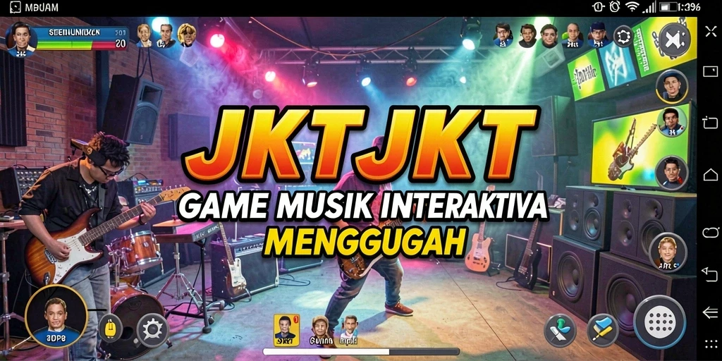 Tangkapan layar gameplay <strong>JKTJKT</strong> yang menunjukkan interaksi musik yang menarik.
