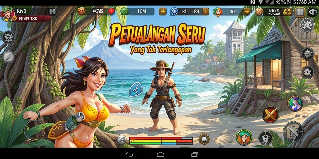 Screenshot gameplay KA789 yang menunjukkan eksplorasi dan petualangan seru.