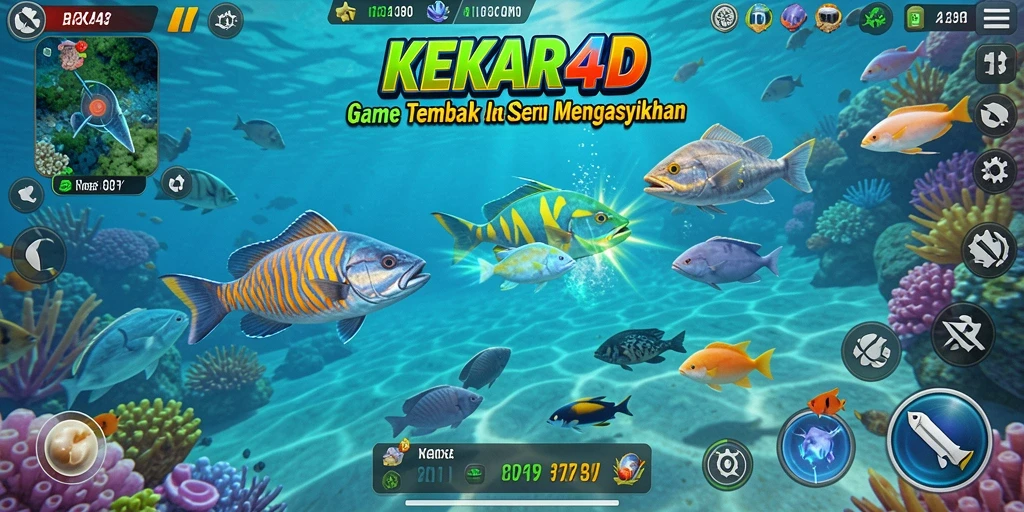 Tangkapan layar gameplay seru dari KEKAR4D saat berburu ikan.