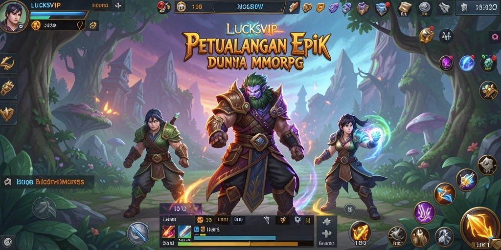 Screenshot LUCKSVIP menampilkan grafis gameplay MMORPG yang menarik.