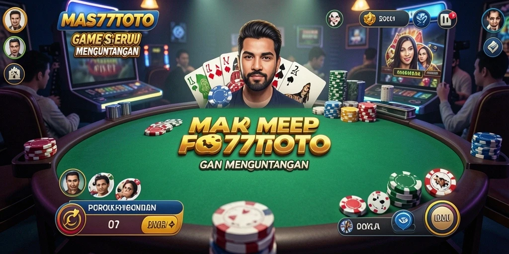 Tampilan menarik dan gameplay poker yang intens di MAS77TOTO.