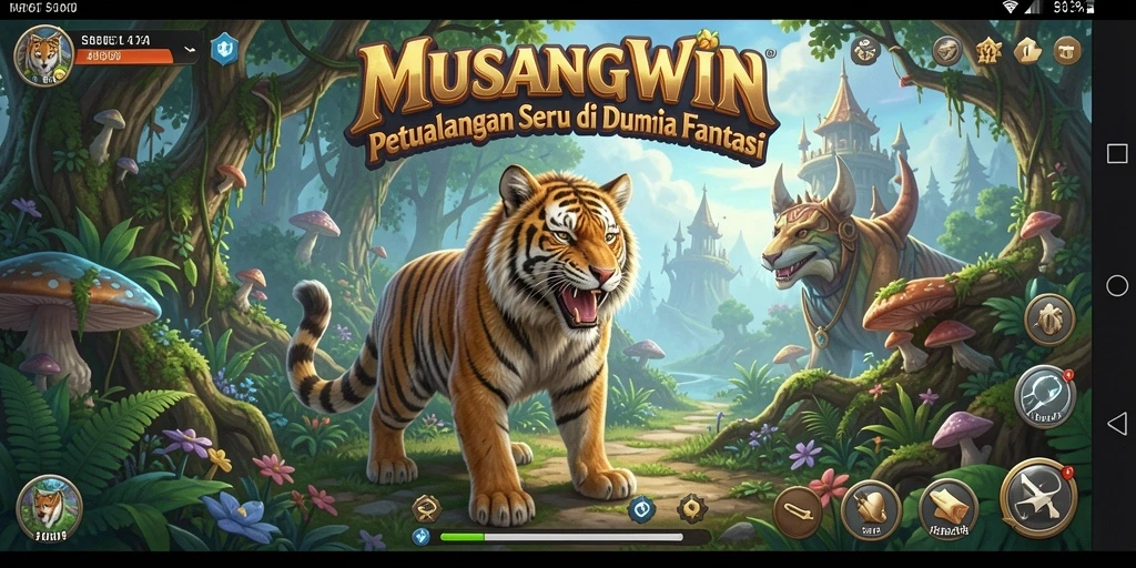 Screenshot MUSANGWIN menampilkan aksi seru dalam petualangan mendebarkan.