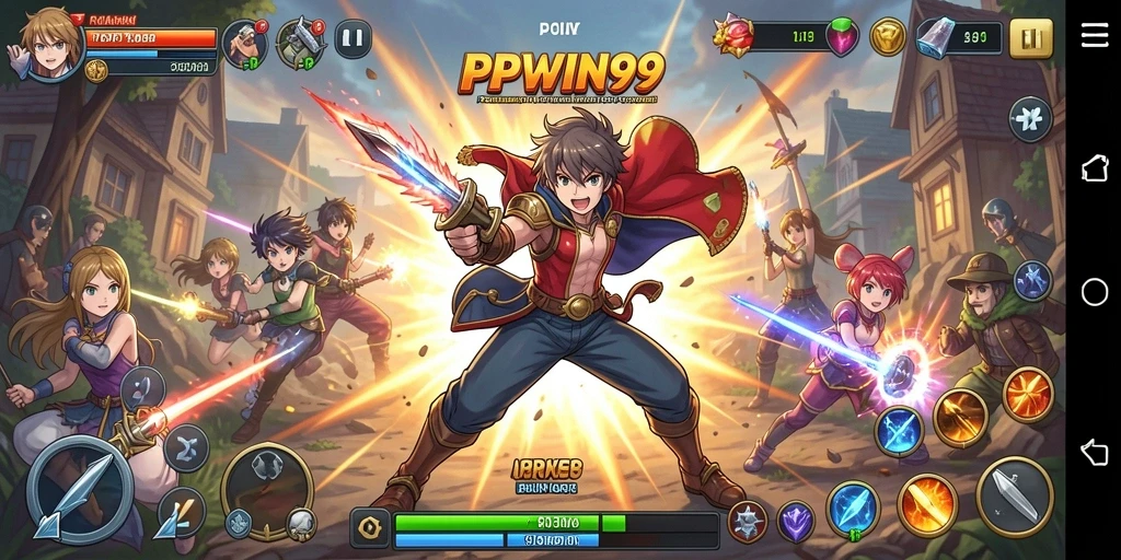 Screenshot gameplay PPWIN99 menampilkan aksi seru dan karakter anime.