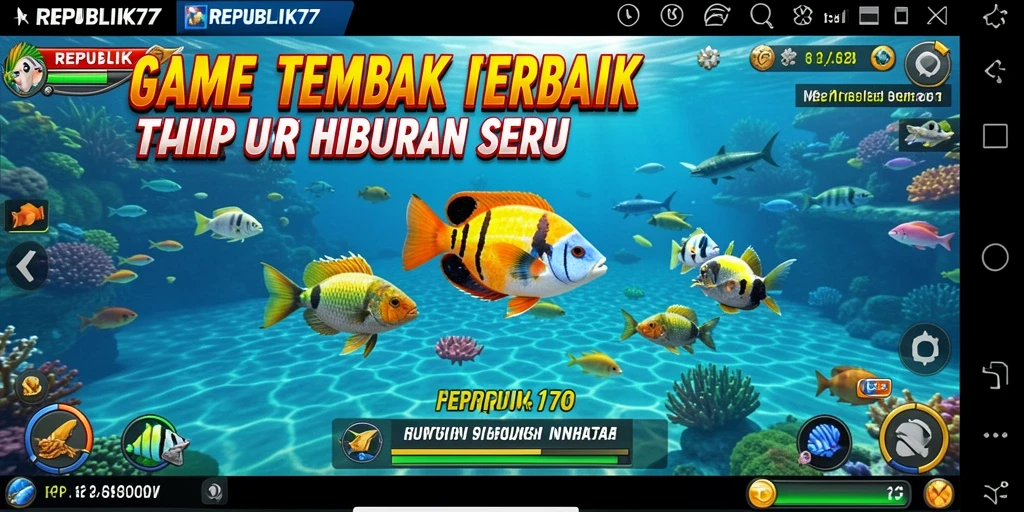 Gameplay seru menembak ikan dalam REPUBLIK77.