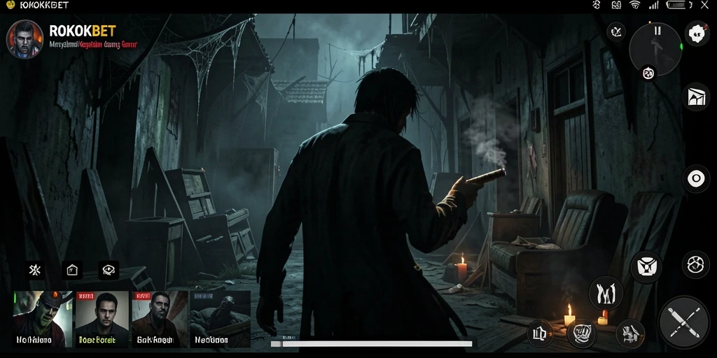 Tampilan menegangkan dalam gameplay ROKOKBET yang menyeramkan.