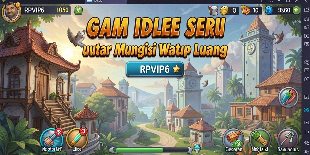 Tampilan gameplay RPVIP6 yang menawan dan santai.