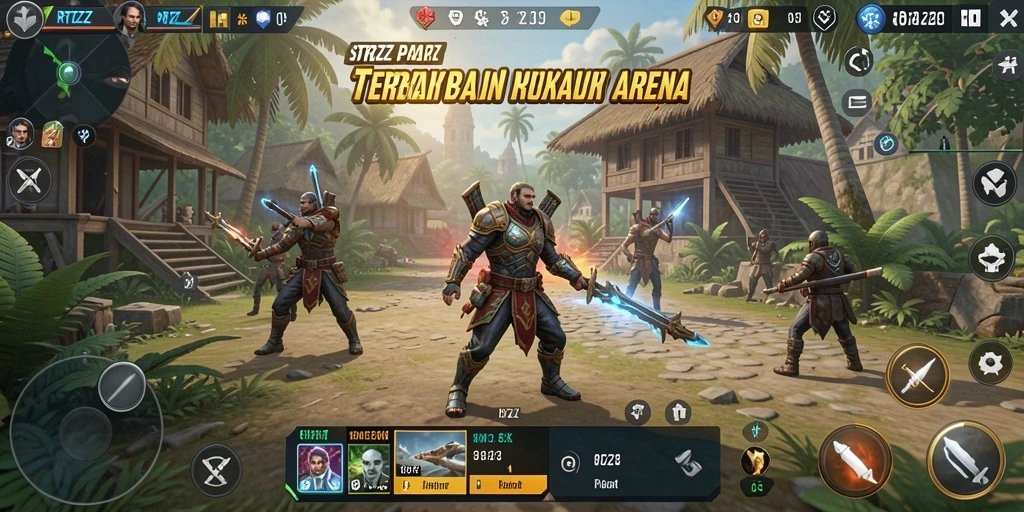 Screenshot RTZZ menampilkan pertarungan strategis yang mendebarkan.