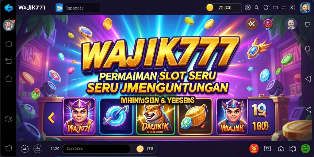 Screenshot WAJIK777 menampilkan keseruan permainan Slot yang mendebarkan.